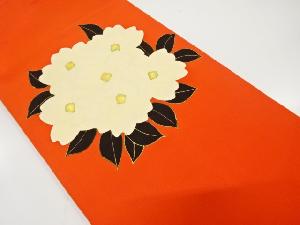 塩瀬　花模様　名古屋帯